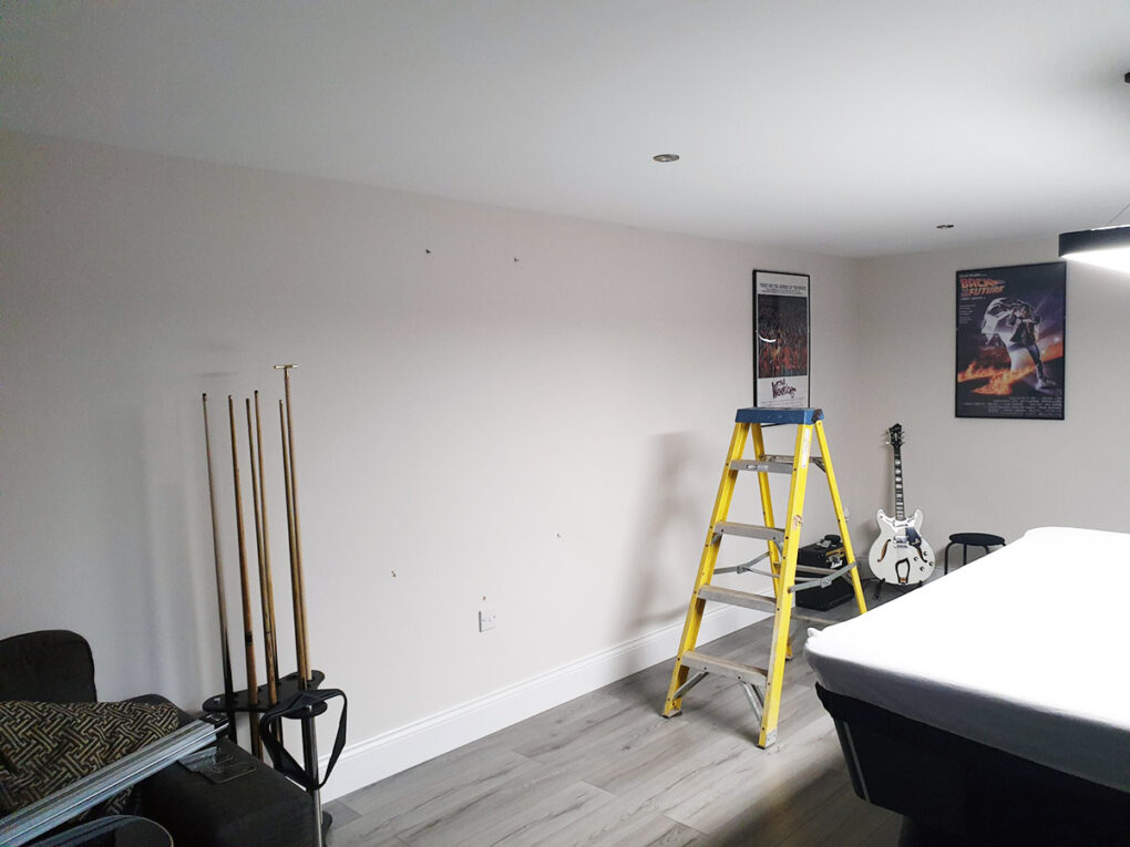 Inside the Man Cave before installation