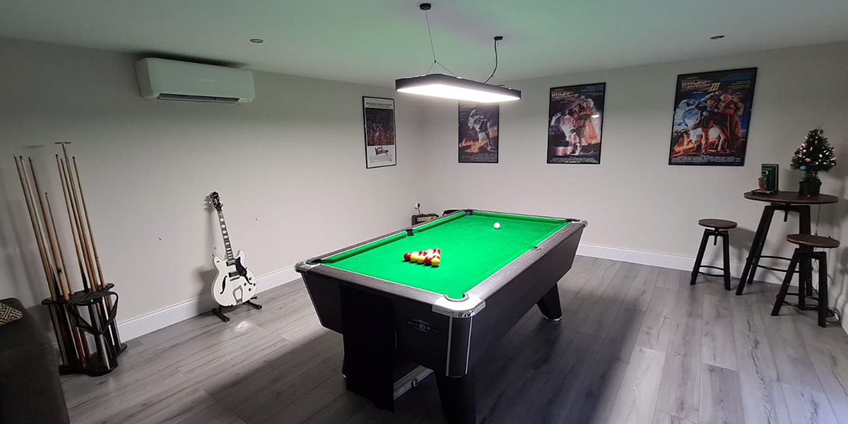 Man Cave Pool Table & Air Conditioning