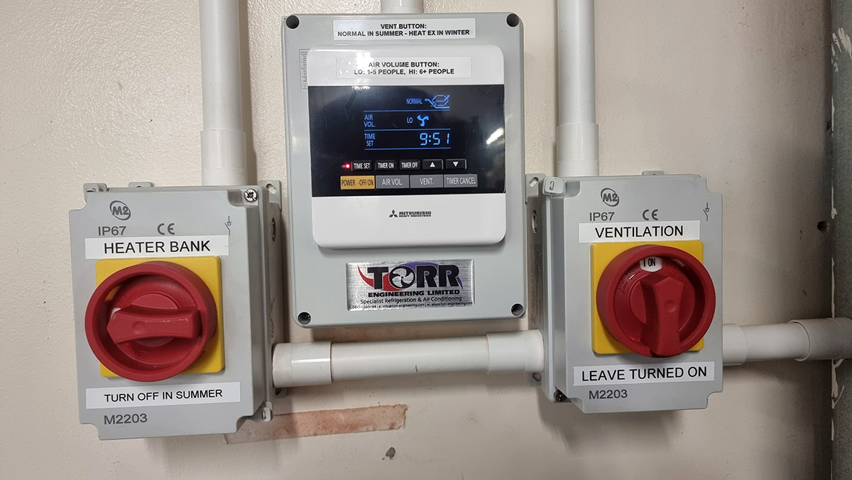 The completed controls.