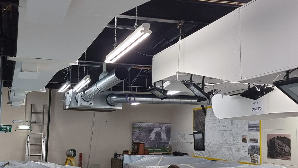 Museum ducting during installation