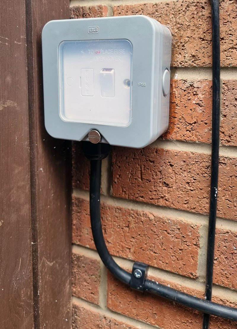 Fused spur used to power air conditioning